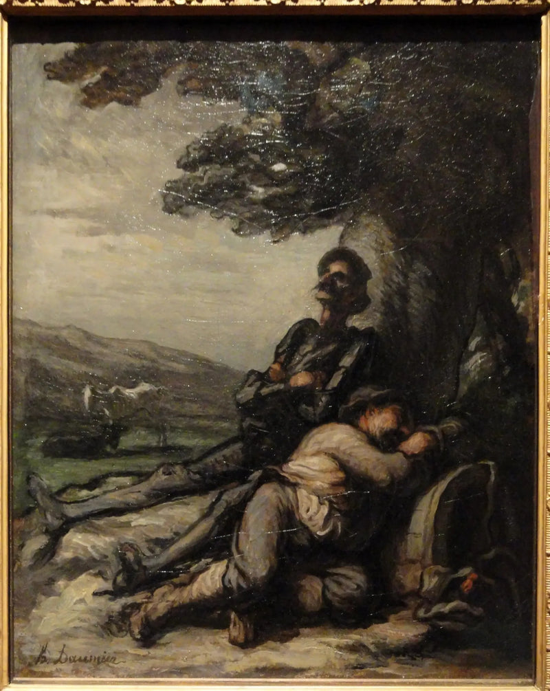 Don Chisciotte e Sancho Panza che si riposano sotto un albero - Honoré Daumier