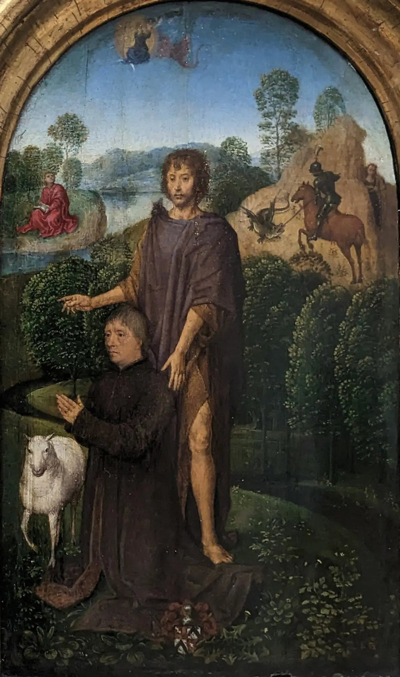 Donatore presentato da san Giovanni Battista - Hans Memling
