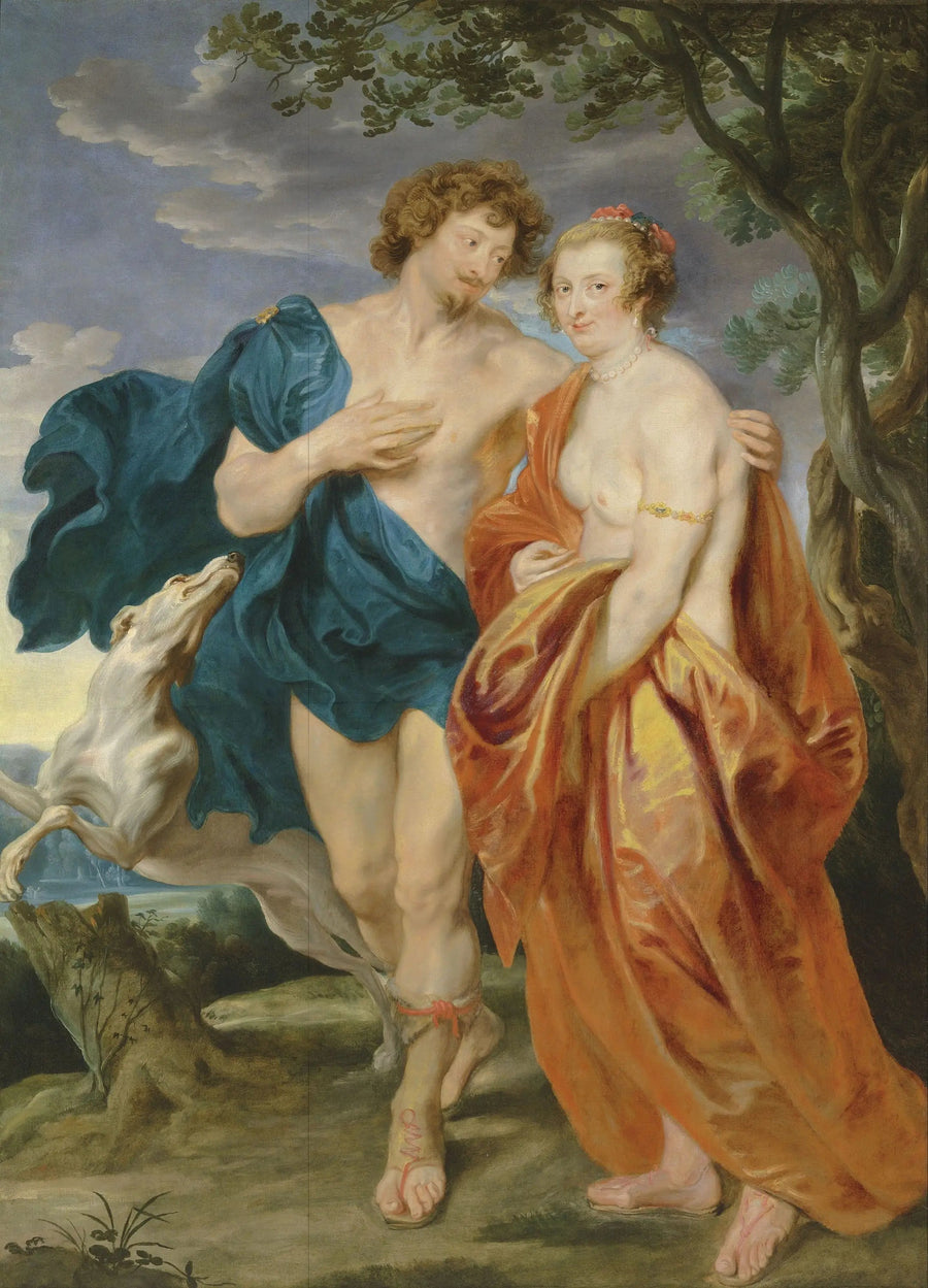 Doppio ritratto di George Villiers, marchese e sua moglie Katherine Manners, in Venere e Adone - Antoine van Dyck
