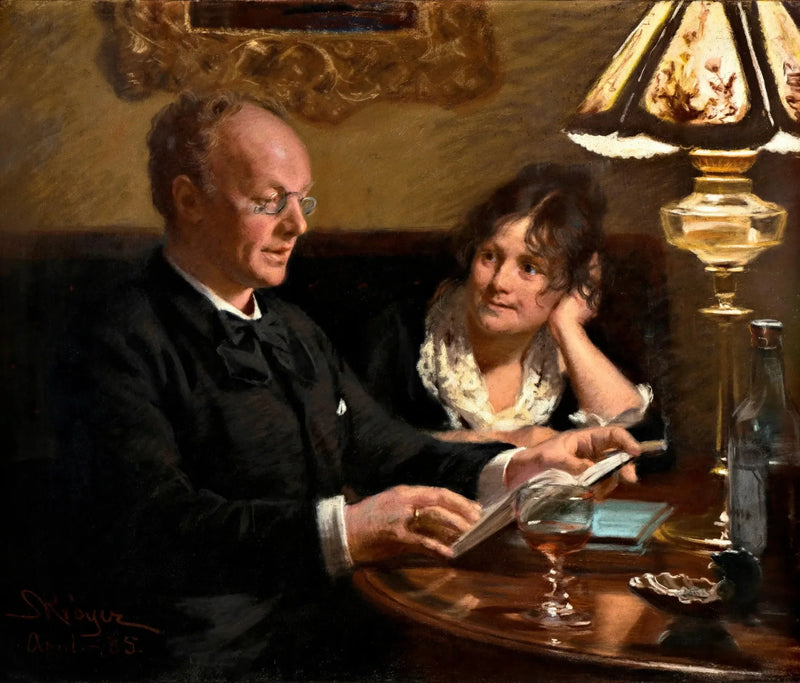 Ritratto doppio dell'attore reale Emil Poulsen (1842-1911) e di sua moglie Anna, née Næser (1849-1934) - Peder Severin Krøyer