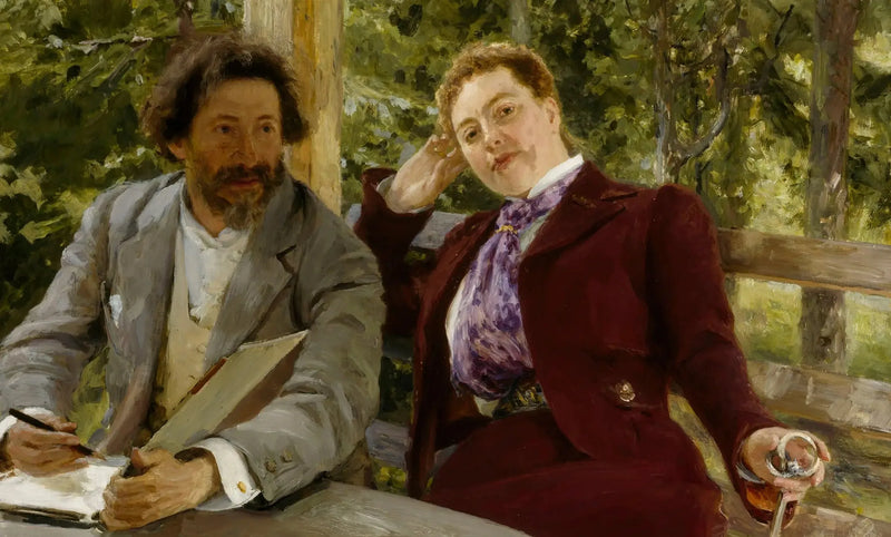 Doppio ritratto di Natalia Nordmann e Ilya Repin - Ilya Repin