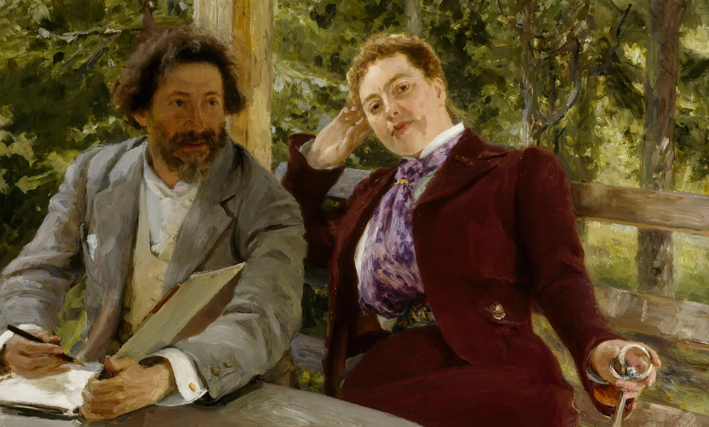 Double portrait de Natalia Nordmann et Ilya Repin - Ilya Repin - Alpha Reproduction