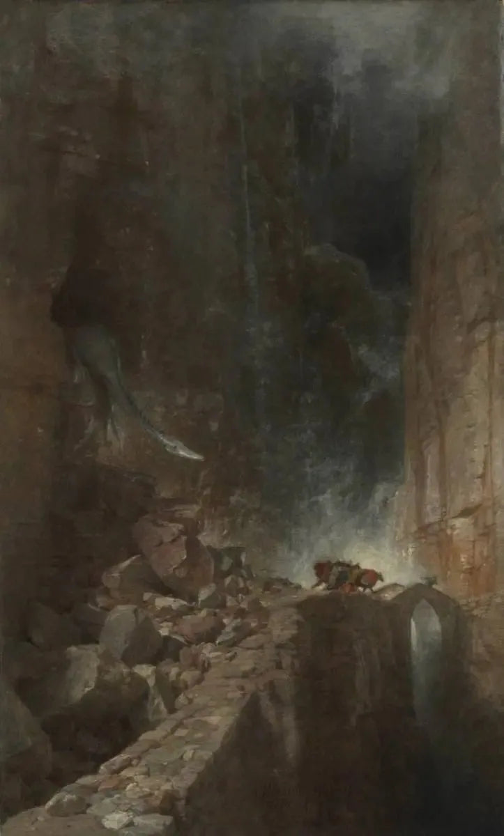 Drago in una gola rocciosa - Arnold Böcklin