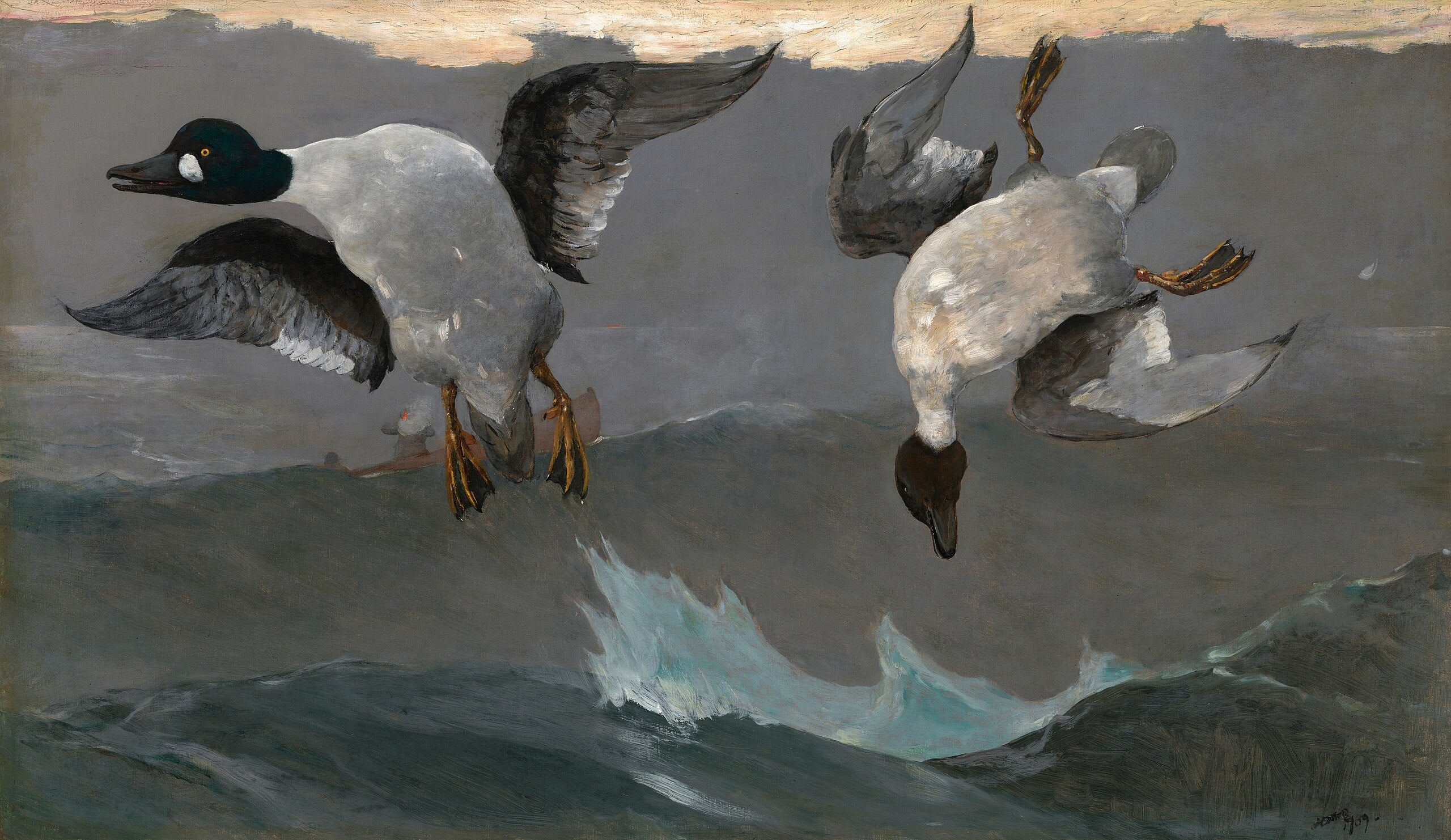 Droite et gauche - Winslow Homer image 1 reproduction artisanale de tableau