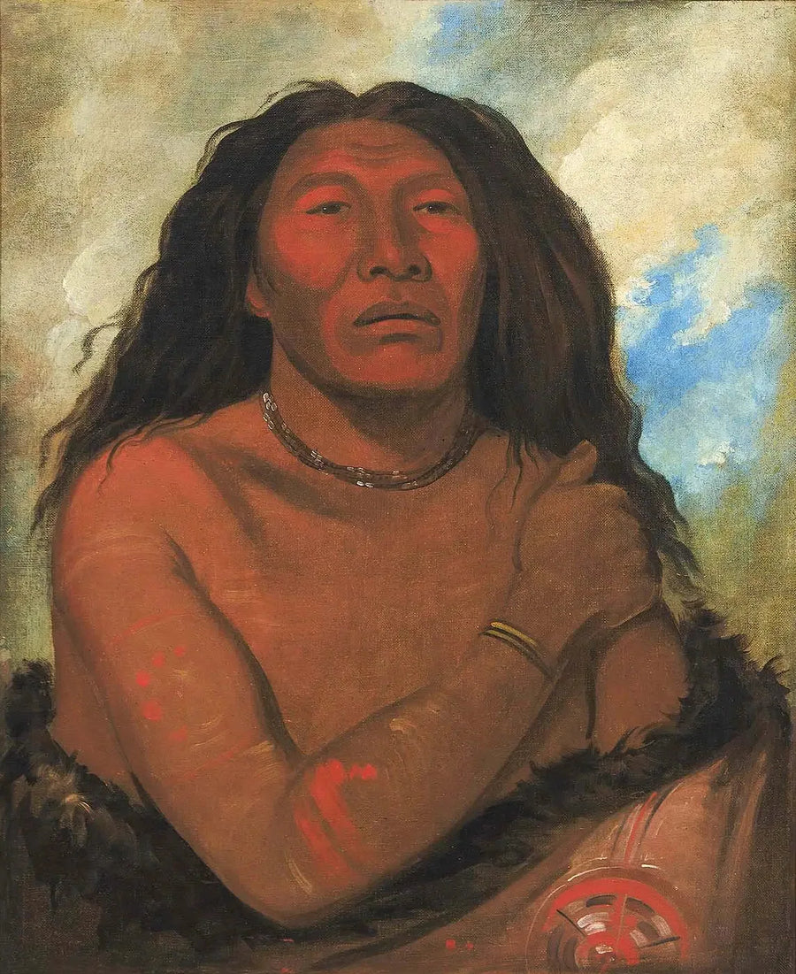 Duhk-gits-o-ó-see, Ours Rouge, un guerriero distinto - George Catlin