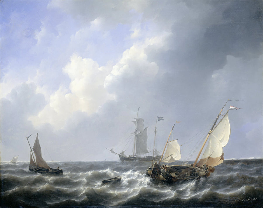 Les eaux zélandaises près de Schouwen - Petrus Johannes Schotel