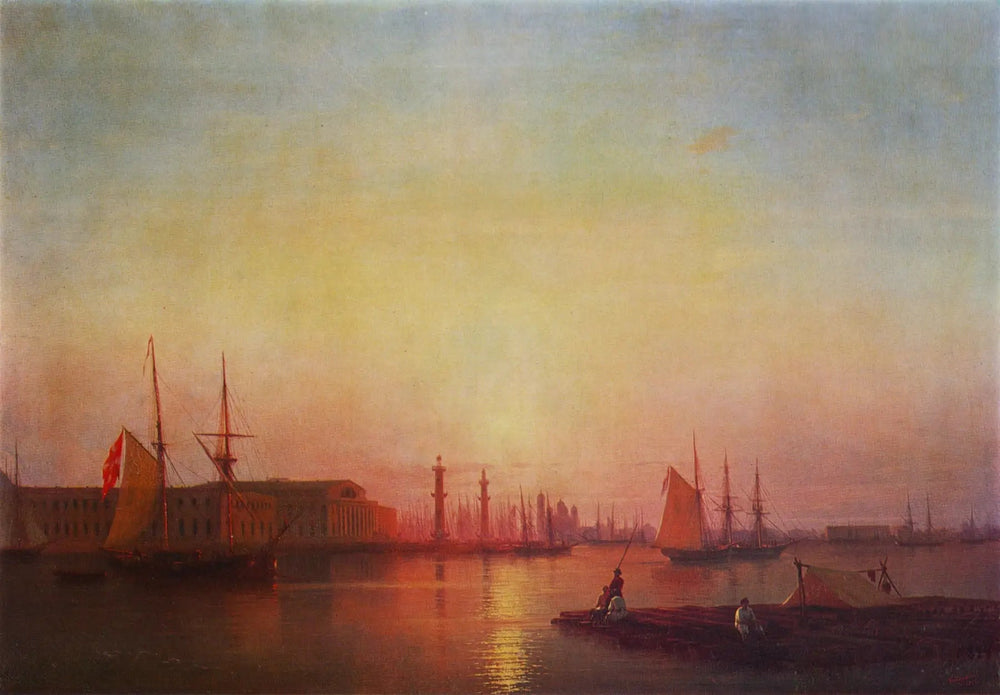 Échange de Pétersbourg - Ivan Aïvazovski image 1 copie peinte à la main à l’huile