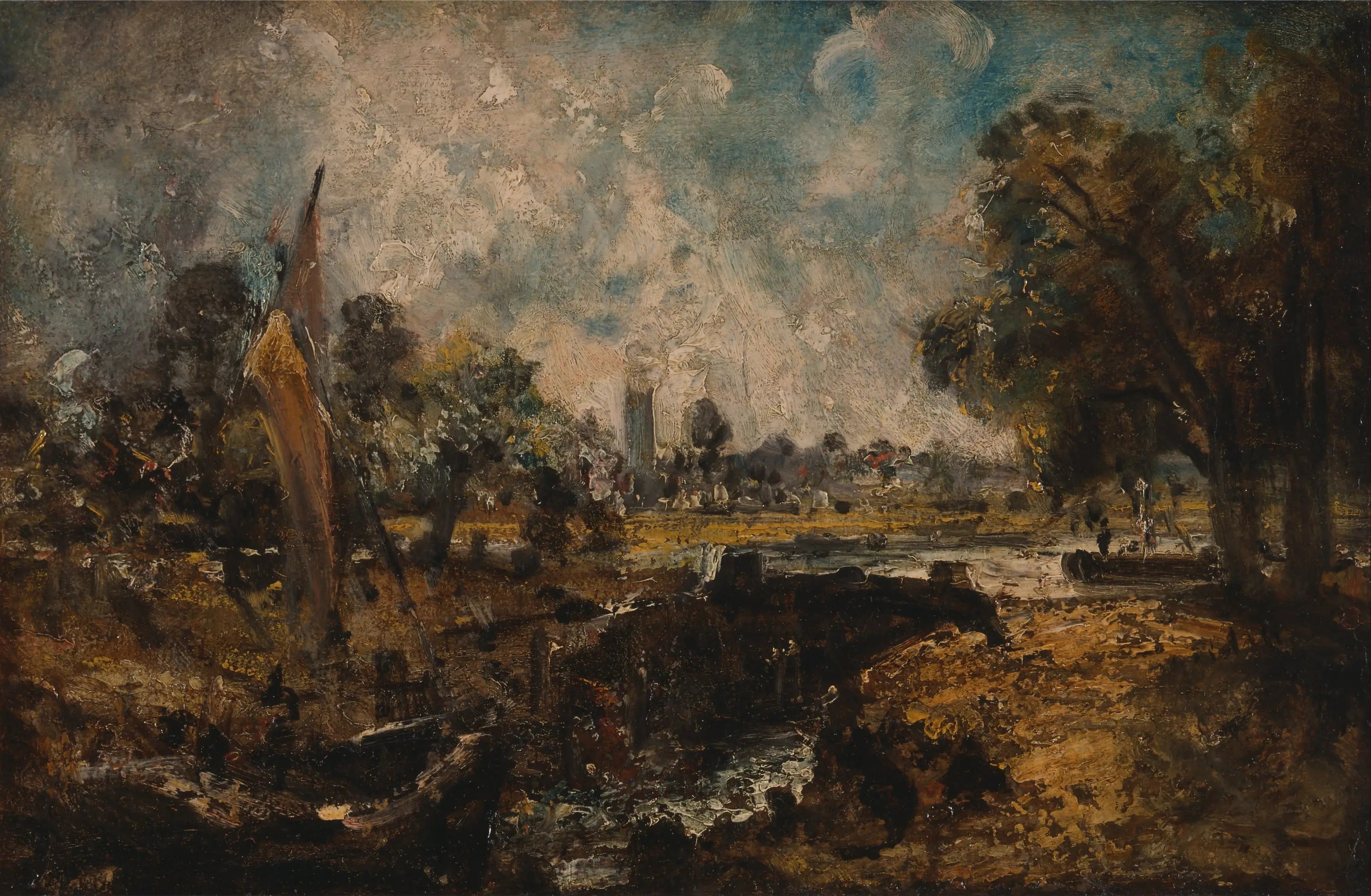 Écluse de Dedham - John Constable image 1 reproduction artisanale de tableau