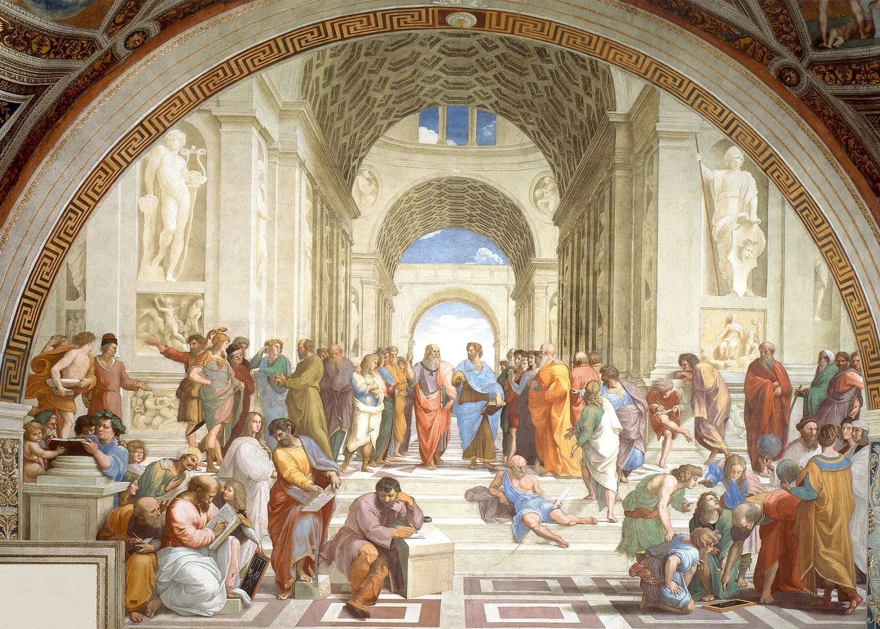 Supplement School of Athene size 100 x 120 cm image 1 reproduction de peinture à l’huile