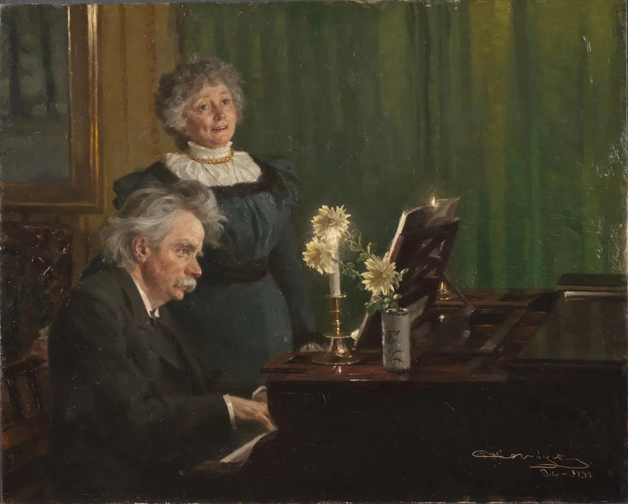 Edvard Grieg accompagnant sa femme - Peder Severin Krøyer