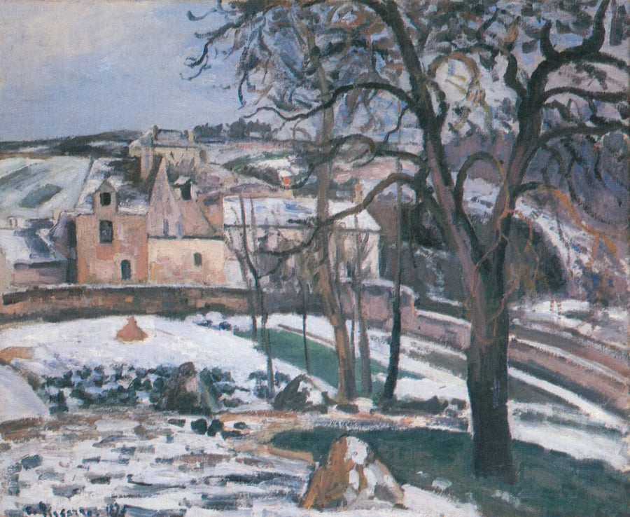 Effetto neve all'Hermitage, Pontoise - Camille Pissarro