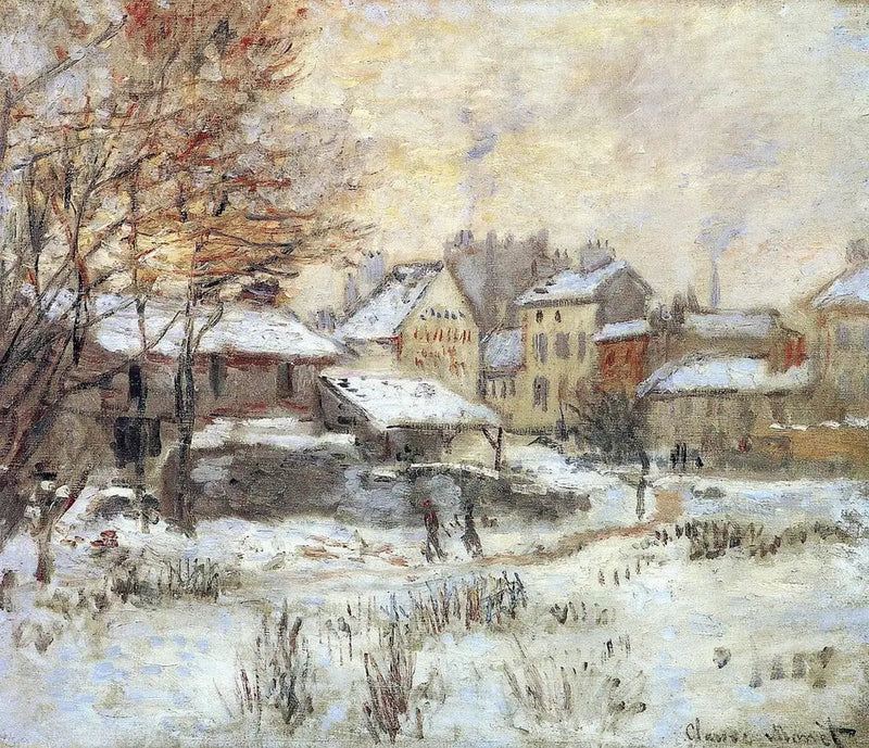 Effetto neve, sole al tramonto - Claude Monet