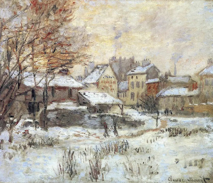 Effetto neve, sole al tramonto - Claude Monet
