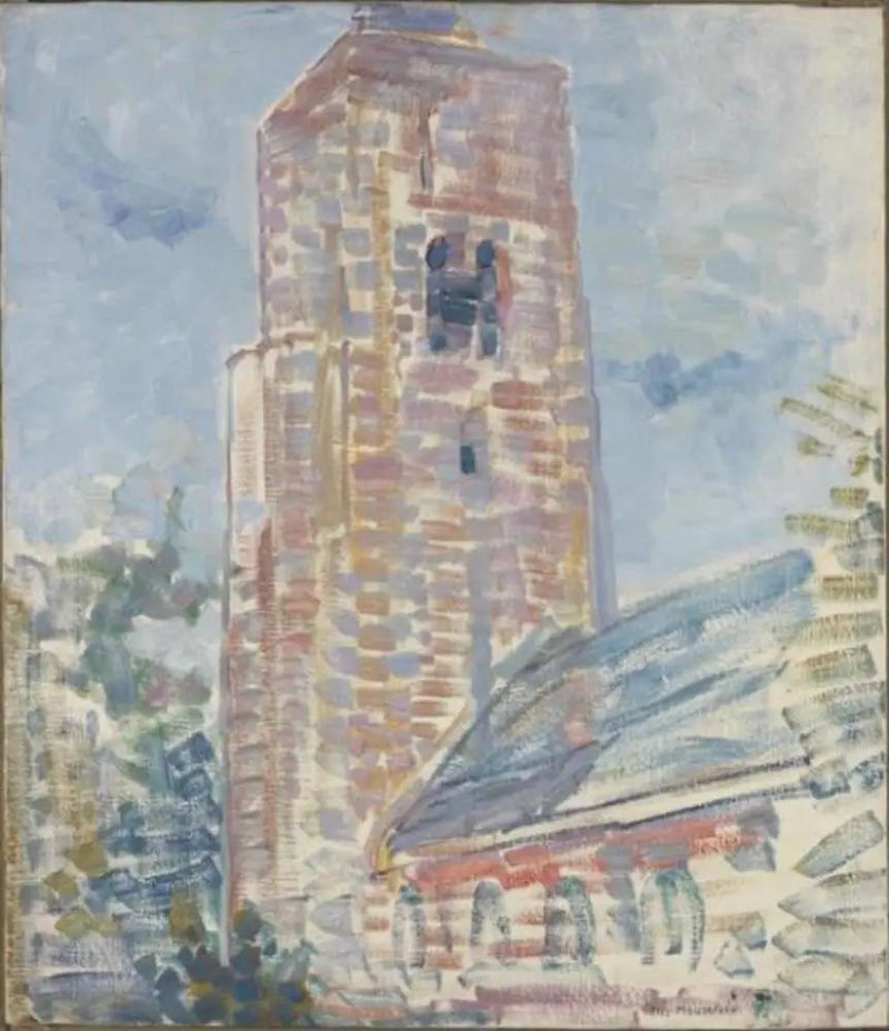 Chiesa di Oostkapelle, navata e torre - Piet Mondrian