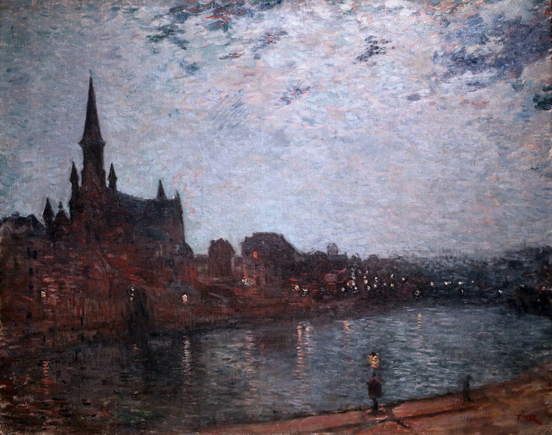 Chiesa della Santa Croce (mezzanotte in periferia) - Theo van Rysselberghe