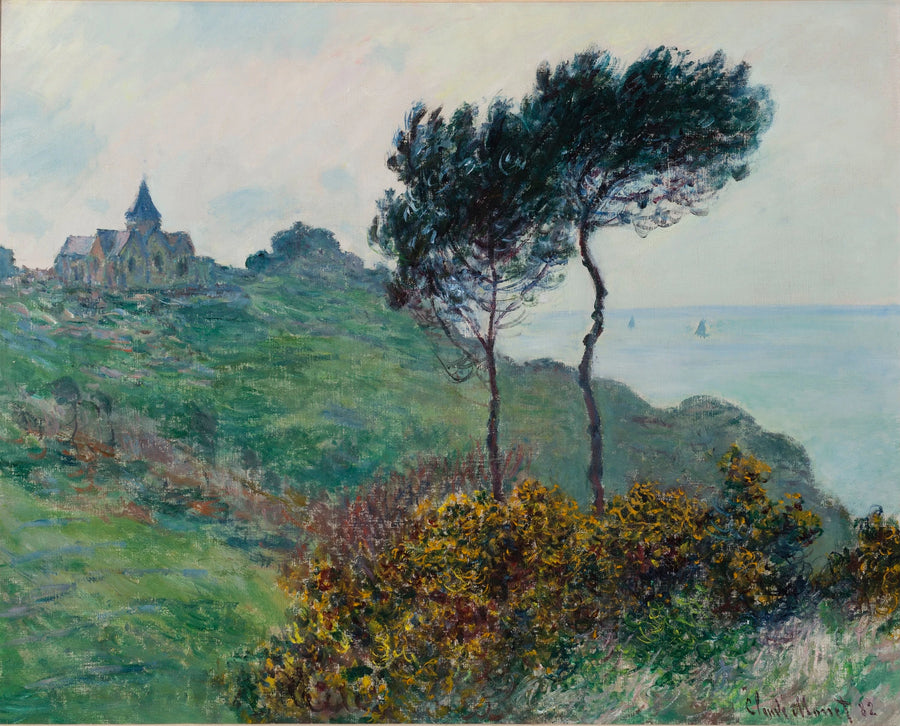 Chiesa di Varengeville, tempo grigio W725 - Claude Monet