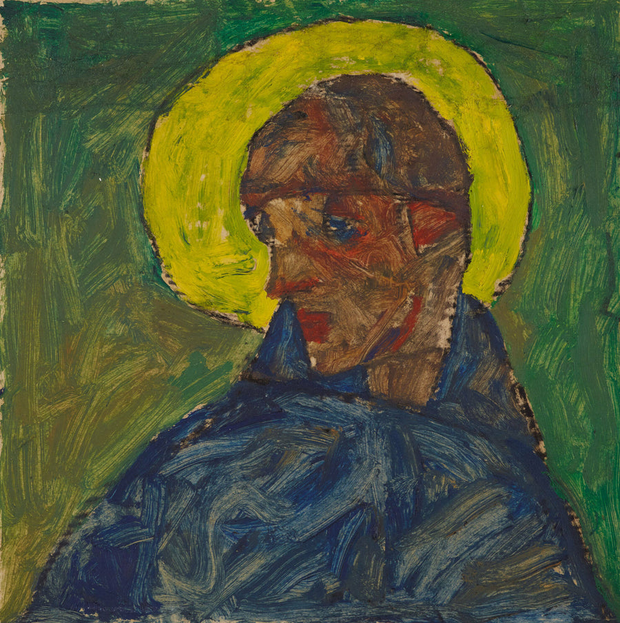 Autoportrait en saint (étude pour Rencontre, 1913) - Egon Schiele