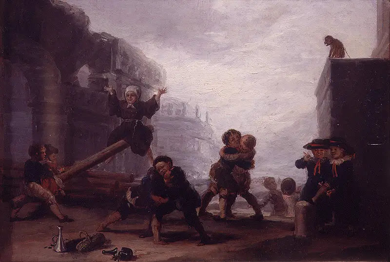 El Balancin - Francisco de Goya image 1 reproduction artisanale de tableau