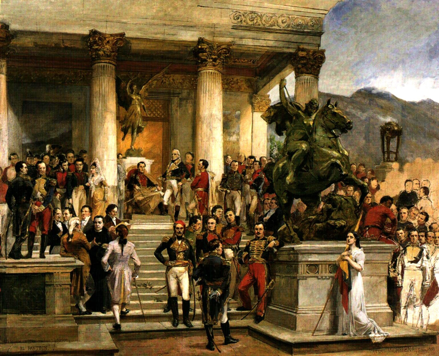 El panteon de los heroes. - Arturo Michelena image 1 copie de tableau peinte à la main