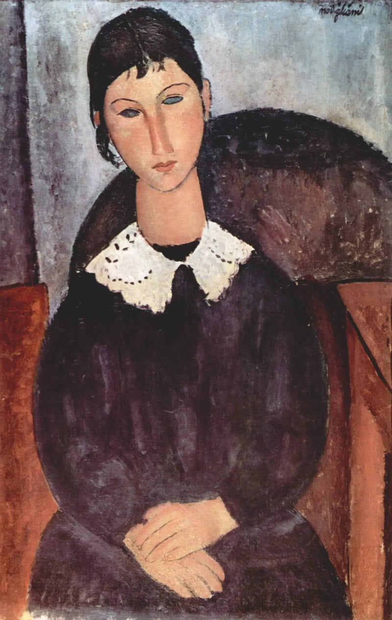 Elvire con colletto bianco - Amedeo Modigliani