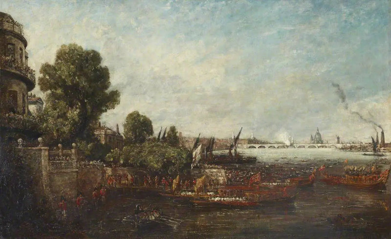 Imbarco di George IV da Whitehall: l'apertura del ponte di Waterloo, 1817 - John Constable