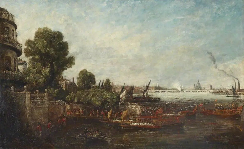 Imbarco di George IV da Whitehall: l'apertura del ponte di Waterloo, 1817 - John Constable