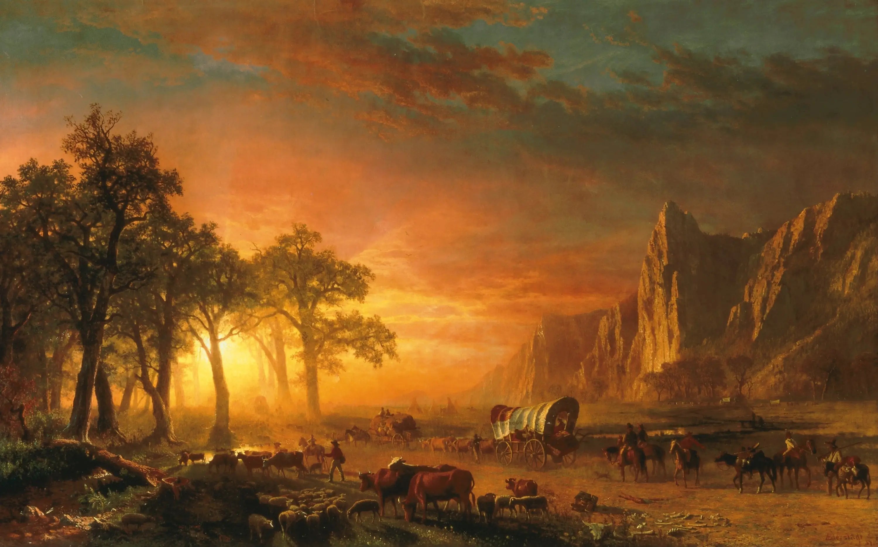 Émigrants traversant les plaines - Albert Bierstadt - Alpha Reproduction