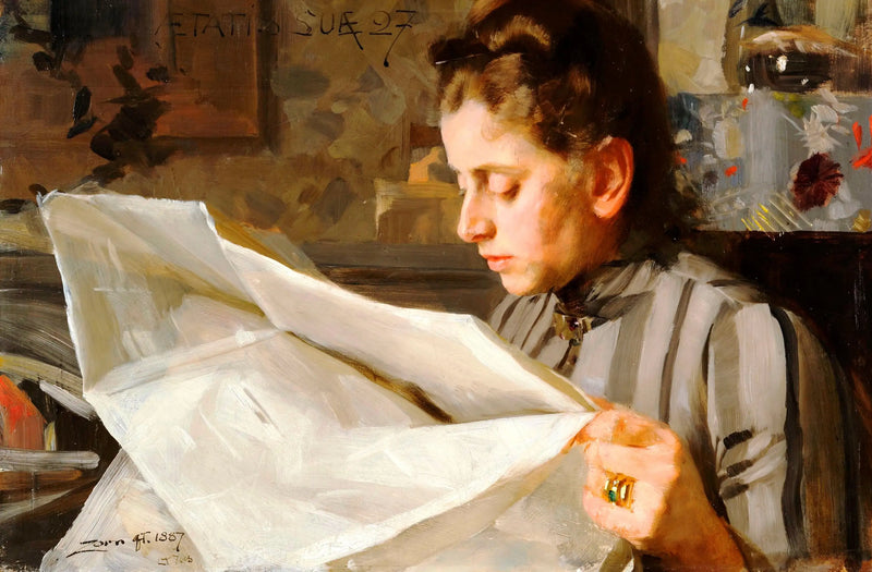 Emma Zorn leggendo - Anders Zorn