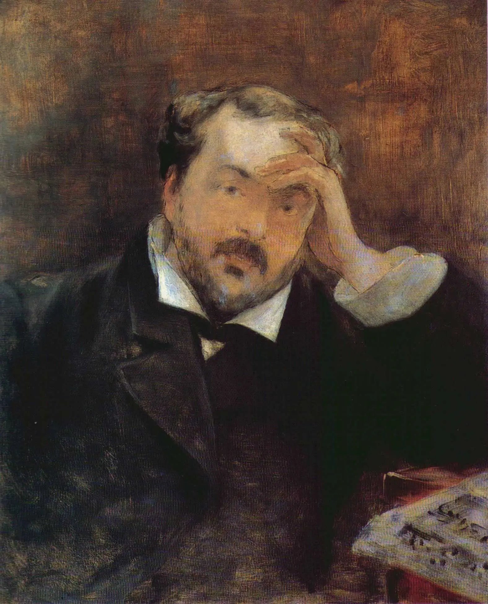 Reproduction du tableau « Emmanuel Chabrier - Édouard Manet » par Alpha Reproduction en peinture à l’huile