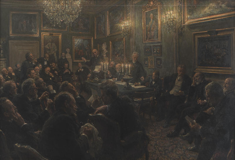 In akademirødsforsamling di Charlottenborg nel 1904 - Viggo Johansen