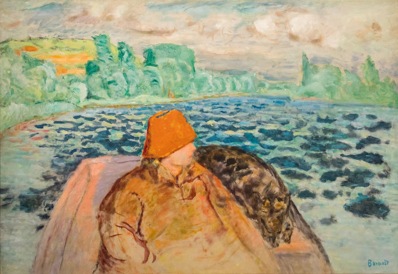 In canoa, Vernon - Pierre Bonnard