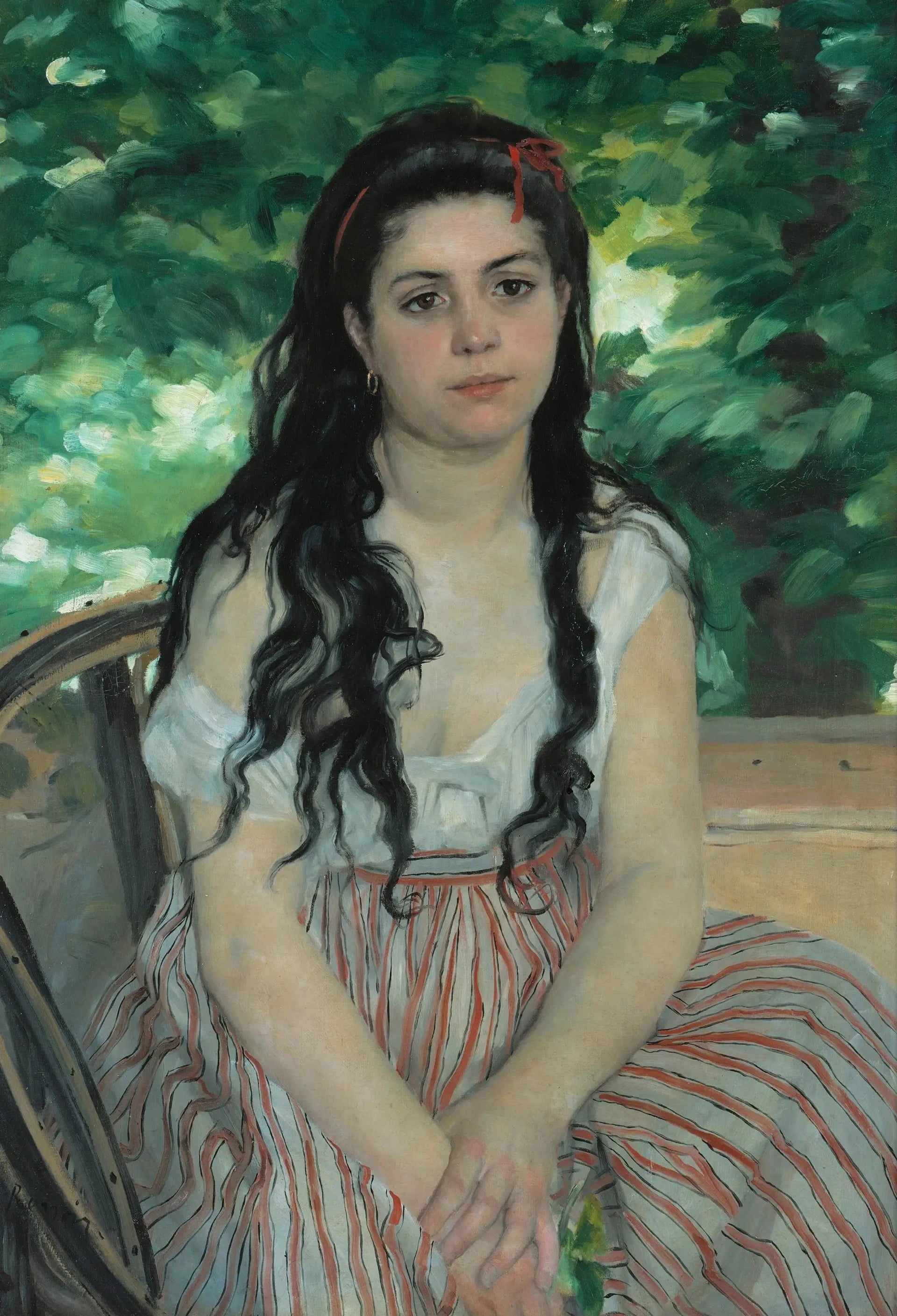 En été ou La Bohémienne, portrait de Lise Tréhot peint par Renoir en 1868