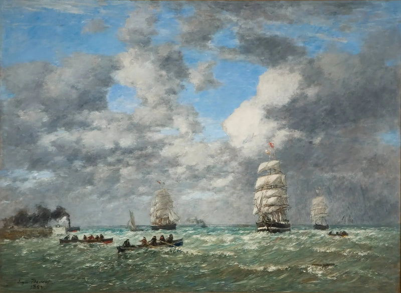 Uscendo dal porto di Le Havre - Eugène Boudin