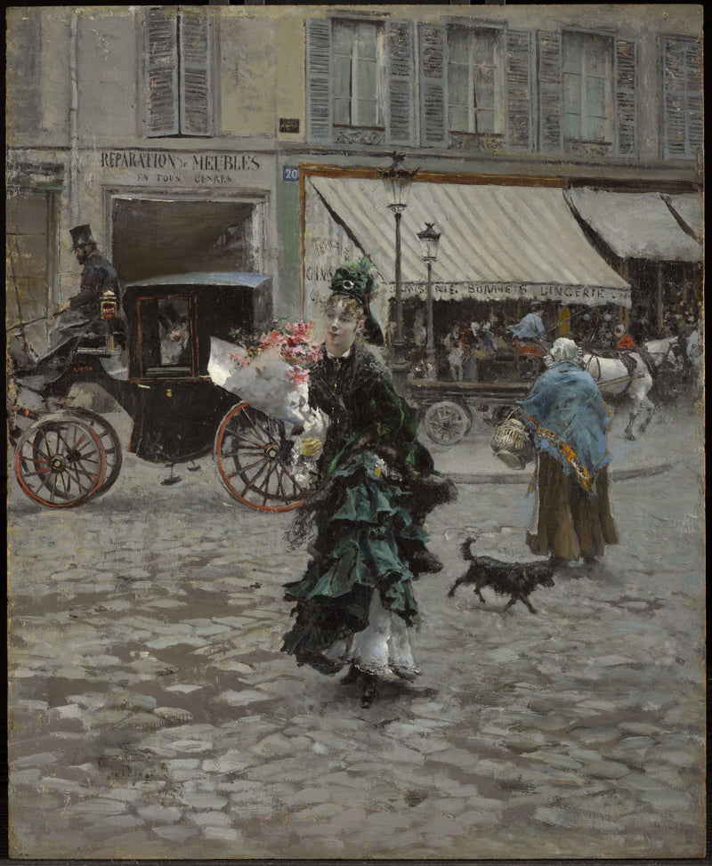 Attraversando la strada - Giovanni Boldini