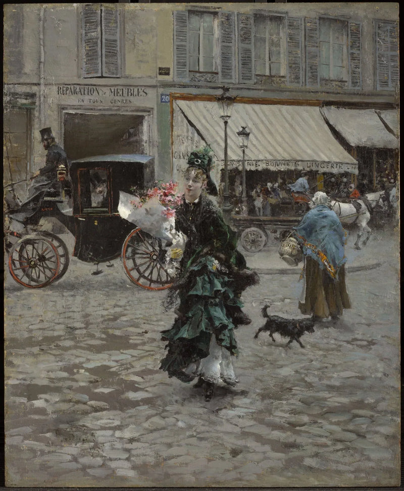 Attraversando la strada - Giovanni Boldini