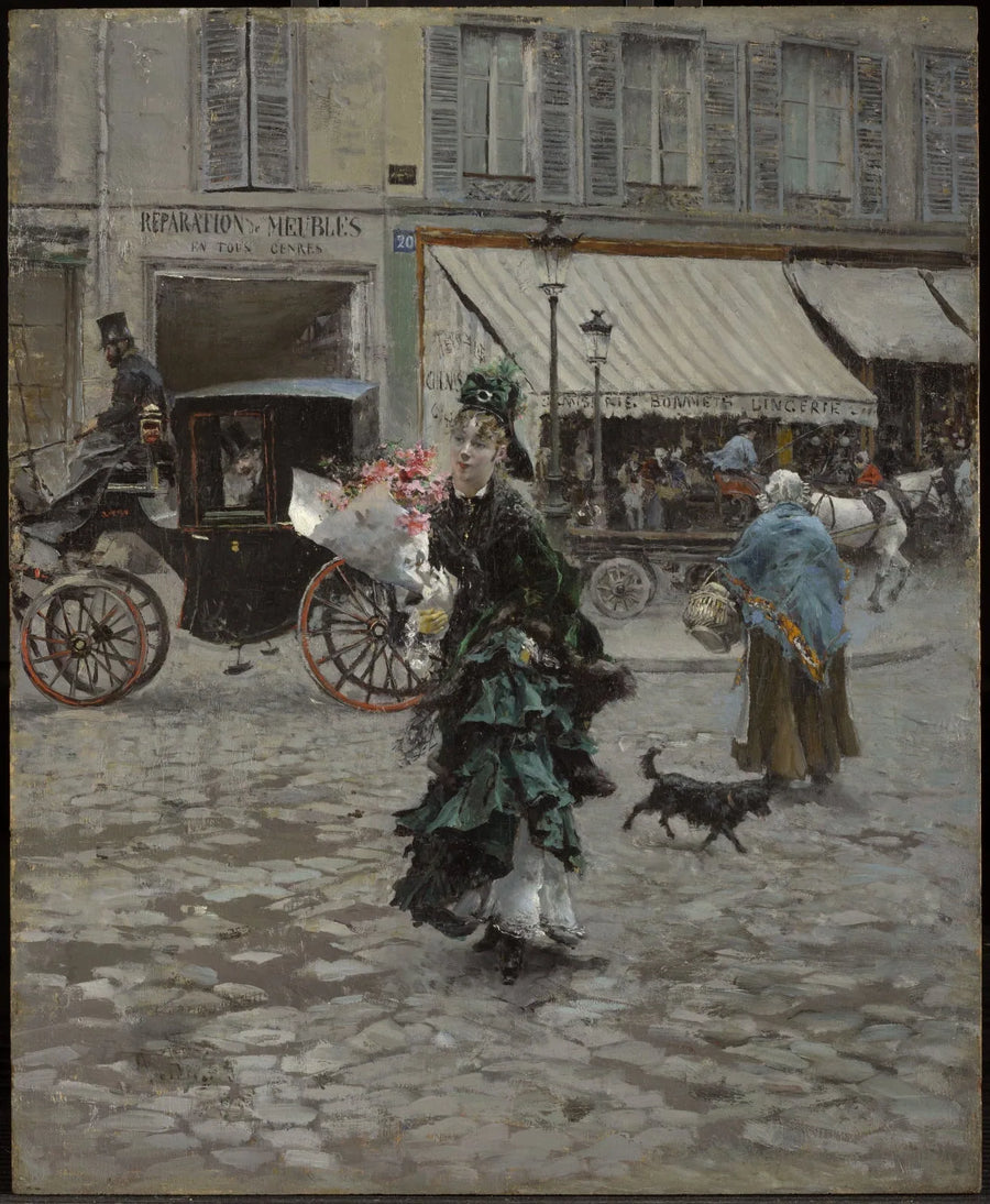 Attraversando la strada - Giovanni Boldini