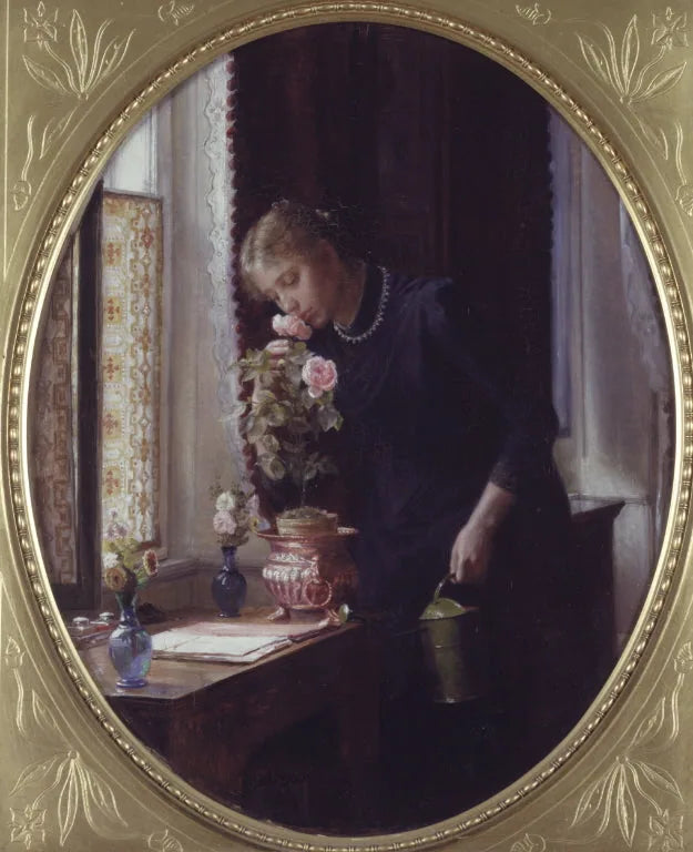 Una ragazza che odora fino a rosa - Carl Heinrich Bloch
