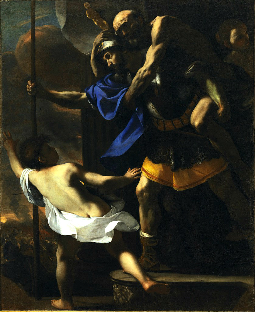 Enée, Anchise e Ascanio in fuga da Troia - Mattia Preti