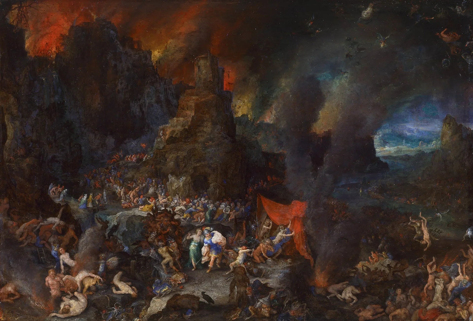 Énée et une sibylle aux Enfers - Jan Brueghel l'Ancien image 1 copie peinte à la main à l’huile