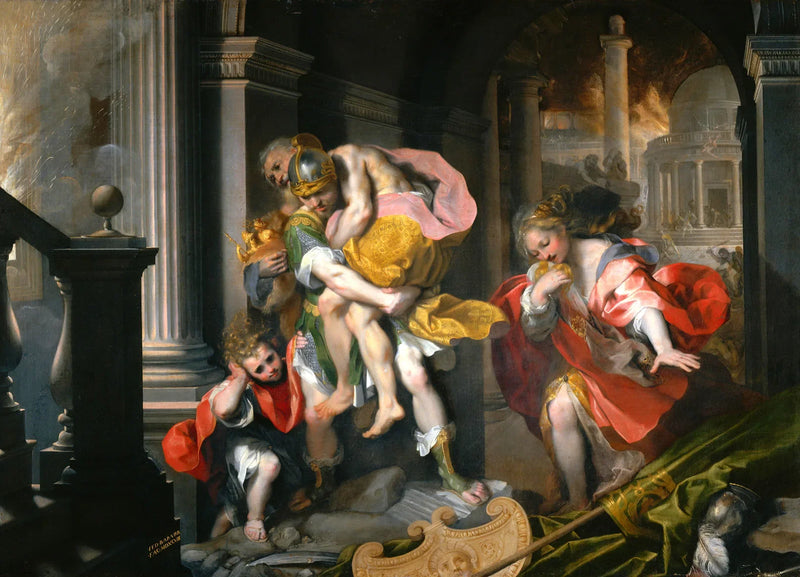 Enée in fuga da Troia - Federico Barroci