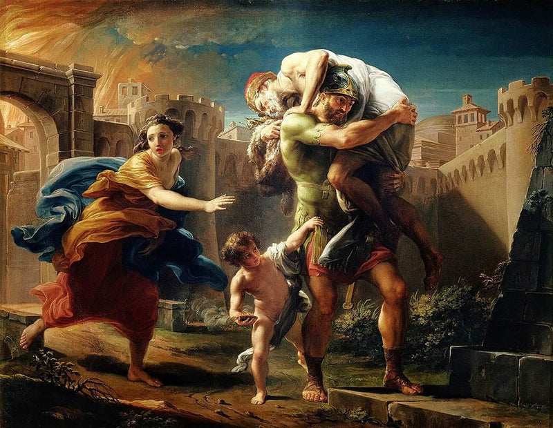 Enea fugge da Troia - Pompeo Batoni