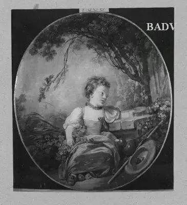 bambino al pozzo in un giardino - François Boucher