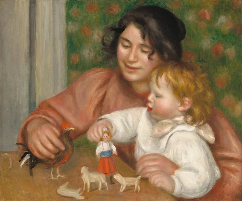 Bambino con giocattoli - Gabrielle e il figlio dell'artista, Jean - Pierre-Auguste Renoir