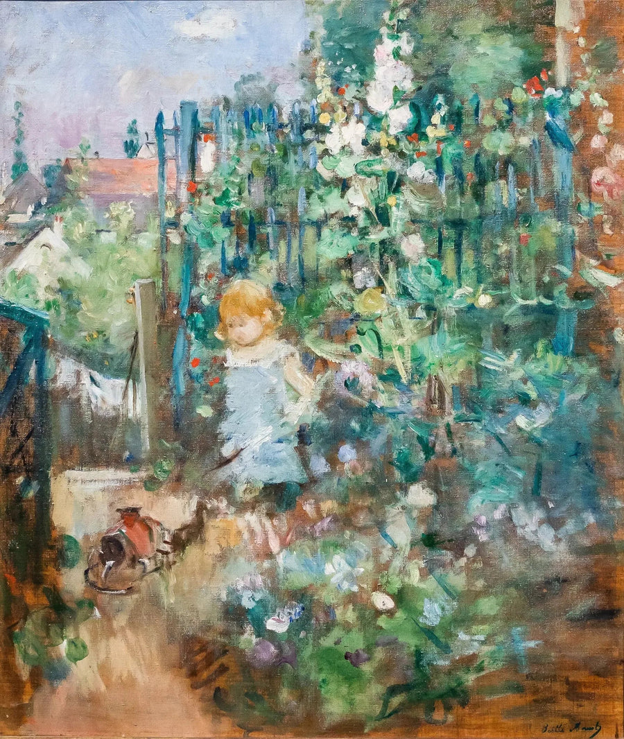 Bambino tra le rose malva - Berthe Morisot