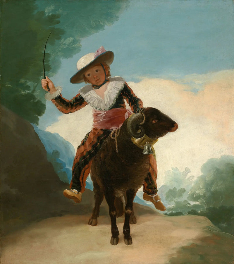 Bambino che monta una pecora - Francisco de Goya