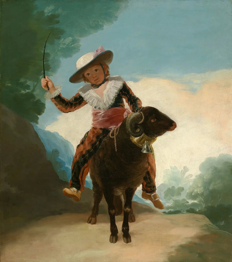 Bambino che monta una pecora - Francisco de Goya