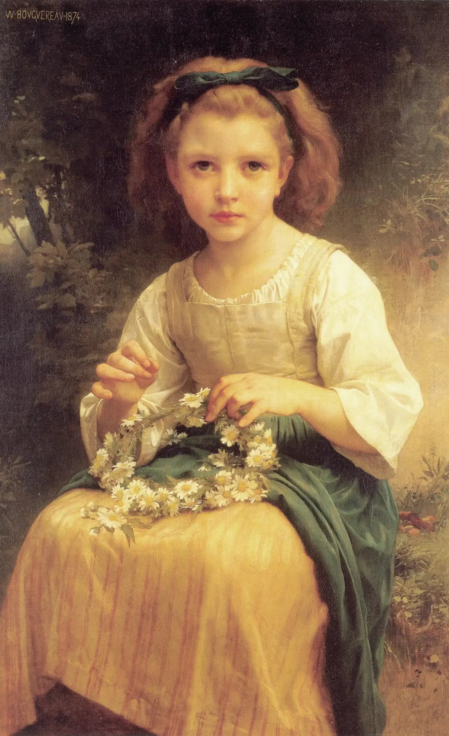 Bambino che intreccia una corona - Bouguereau