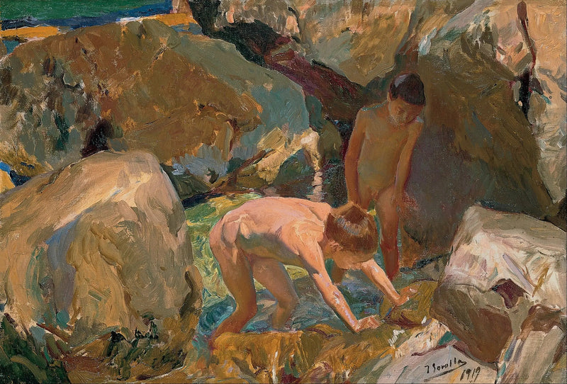 Bambini alla ricerca di conchiglie - Joaquín Sorolla