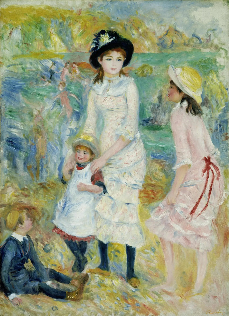 Bambini sulla riva del mare, Guernsey - Pierre-Auguste Renoir