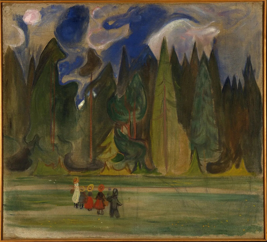 Bambini nella foresta - Edvard Munch